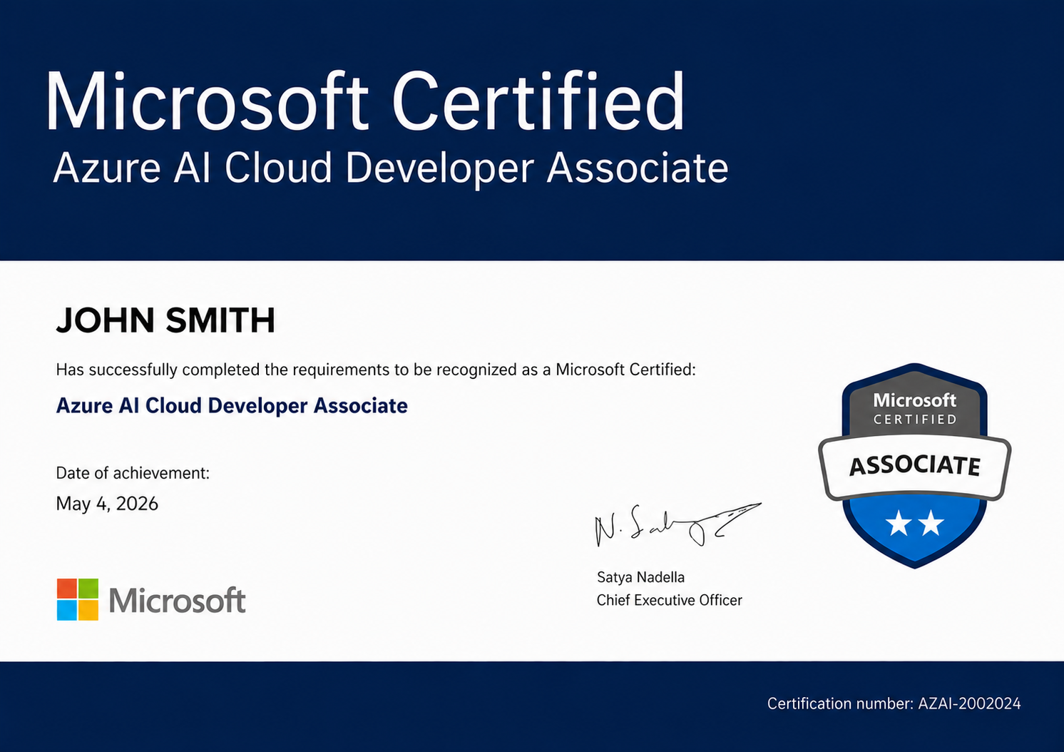 Microsoft Certified Azure AI Cloud Developer