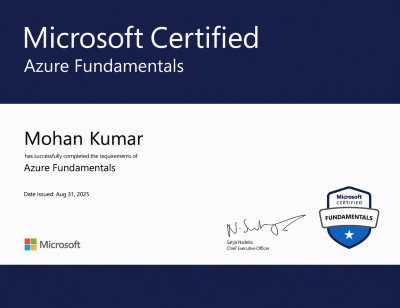 Microsoft Certified Azure Fundamentals